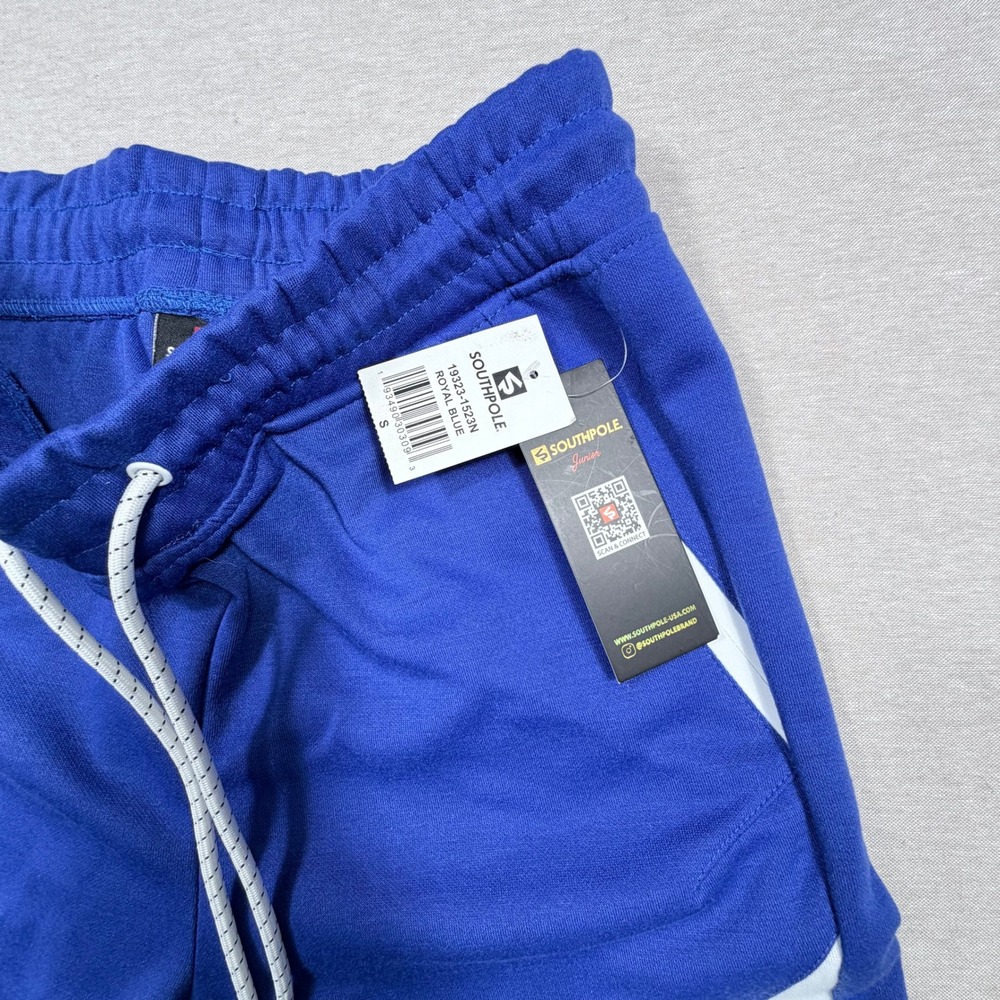 Southpole Mens Junior Jogger Sweatpants Royal Blue Colorblock 19323-1523N Small - Picture 3 of 9